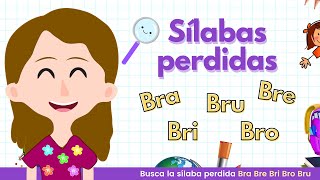 Busca las sílabas perdidas Bra Bre Bri Bro Bru [upl. by Moss368]