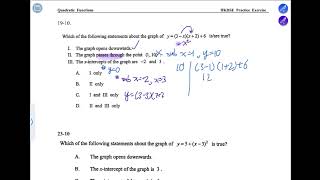 HKDSE Math 2019 Q10 Paper2 Quadratic Function 二次函數 Type I Question Statement題 堂上直播精華 [upl. by Rotkiv]