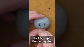 Needle Felting Different Eyes shorts [upl. by Anialahs84]