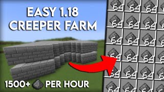 EASY Minecraft 118 Creeper Farm Tutorial  1500 Gunpowder Per Hour  Easy to build [upl. by Mar]