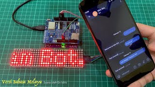 Paparan Mesej Telegram Pada Dot Matrix Menggunakan Arduino [upl. by Blondell]