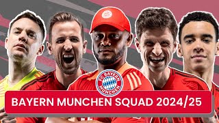 Bayern Munchen Squad season 2024  2025 Comparison Video [upl. by Ahouh456]