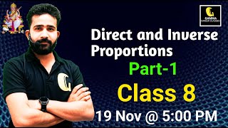 Direct and Inverse Proportions Introducion  Class 8  CBSE  maths By Ashwani sir part1 [upl. by Hgielanna275]