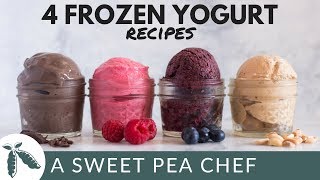 How To Make Frozen Yogurt  4 New Frozen Yogurt Recipes  A Sweet Pea Chef [upl. by Johannah]