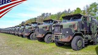 100 New US Tank Transporters Quickly Move Heaviest M1 Tanks amp Other Vehicles in Europe [upl. by Arded51]