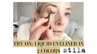 Try On Amazon Makeup Eyeliner by stila cosmetics [upl. by Airdnalahs580]