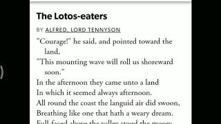 Summary of poem The lotus eater by Alfred lord Tennysonpoem lotus eater by Alfred lord Tennyson [upl. by Barlow]