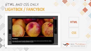 CSS ONLY LIGHTBOX  How to create a lightbox using CSS only [upl. by Alleroif]