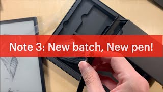 New Batch Onyx Boox Note 3 comes with a New Pen Unboxing and first impression [upl. by Bertero748]