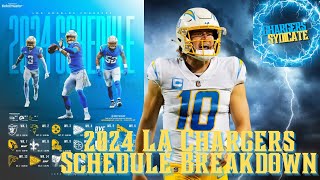 2024 LA Chargers Schedule Breakdown [upl. by Wolford970]