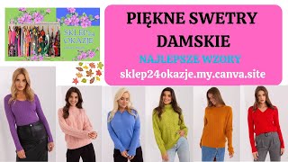 Piękne swetry damskie Ubierz się ciepło moda odzież damska swetry sweterki [upl. by Aitnahc]