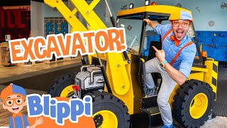 Blippi Visits the Excavator Indoor Playground Construction Videos for Kids [upl. by Kast126]