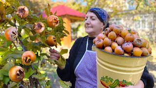 Grandma Harvested Fresh Medlars and Made Pickled for the Winter Keep it for 1 Year [upl. by Sharity]