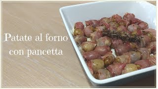 Patate al forno con pancetta  ricetta facile Baked potatoes with bacon [upl. by Cherri]