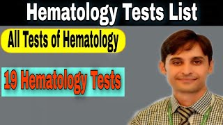 Hematology Tests List [upl. by Hoopes79]