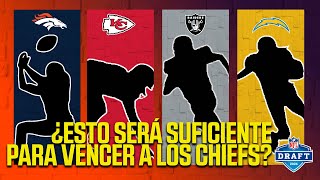 Necesidades de los Broncos Chiefs Raiders y Chargers  Draft NFL 2024 [upl. by Llener]