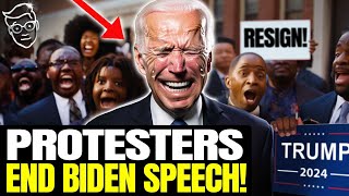 CHAOS Biden SCREAMED OUT of Event On LIVE TV By Democrat Activists  Genocide Joe 🚨 [upl. by Mason]