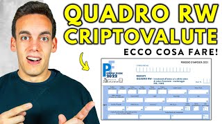 Come Compilare il QUADRO RW delle CRIPTOVALUTE Esempio Completo [upl. by Suissac]