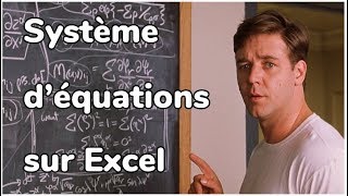 Comment résoudre un système de 4 équations à 4 inconnues sur Excel [upl. by Eden]