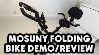 Folding Exercise Bike by Mosuny Demo amp Review [upl. by Htebharas]