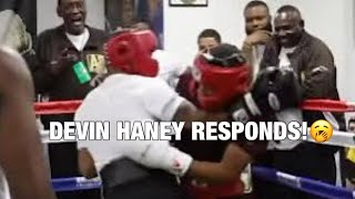 DEVIN HANEY RESPONDS TO THE TRUTH COMING OUT ABOUT HIS SPARRING WITH GERVONTA DAVIS [upl. by Delmor]