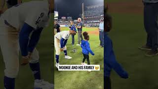 Mookie Betts shares his Game 2 victory with his loved ones ❤️ WorldSeries [upl. by Northington238]