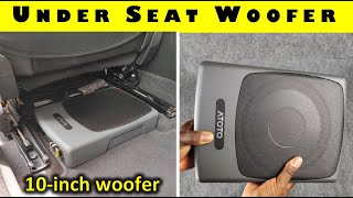 Are Under Seat Subwoofers Worth It Review And Sound Test  10 Inch 400 Watts  ATOTO CS101SW [upl. by Barrie228]