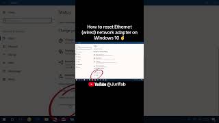 How to reset Ethernet adapter Windows 10 in 5 seconds techtutorial [upl. by Anial755]