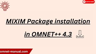 MIXIM Package installation in OMNET 4 3 [upl. by Penn]