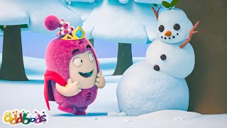 Snow Friend  Oddbods  Funny Christmas Cartoons for Kids [upl. by Maller]