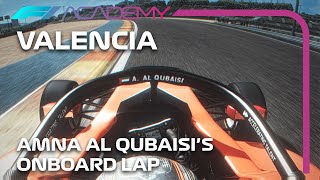 Amna Al Qubaisi Onboard Lap At Valencia  2023 F1 Academy  Assetto Corsa [upl. by Calloway]