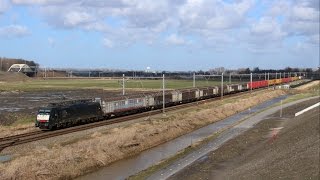 Captrain 189 988 with NostaHoyershuttle amp 6609  Dordrecht NL 24012016 [upl. by Ennayllek]