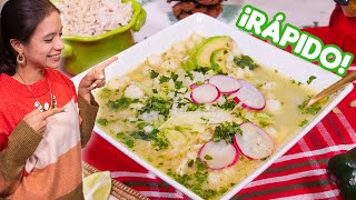 POZOLE VERDE CON POLLO RECETA MEGA FÁCIL PARA NAVIDAD  La Cooquette [upl. by Saxe167]