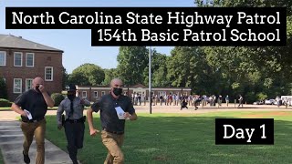 North Carolina State Highway Patrol 154th Basic Patrol School First Day trooper [upl. by Minny]