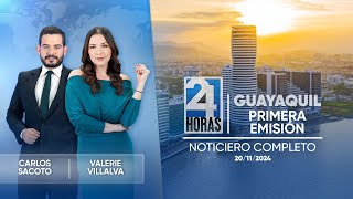 Noticiero de Guayaquil Primera Emisión 201124 [upl. by Acinoev]