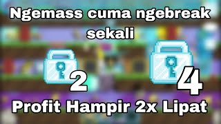 NGEMASS MODAL 2DL PROFIT HAMPIR 2X LIPAT Growtopia Profit 2023 [upl. by Dlaner]