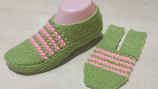 Learn how to knit very easy women booties socks size number 78 [upl. by Stclair386]