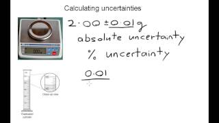 Calculating uncertainties 2 [upl. by Arais]