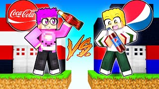 MINECRAFT COCACOLA BASE vs PEPSI BASE CHALLENGE WHICH SODA IS BEST [upl. by Mikey]