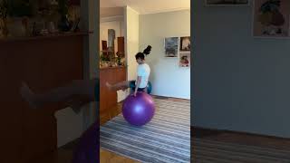 Bouncing on an excercise ball [upl. by Corell]