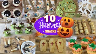 10 GRUSELIGE 👻 🎃 HALLOWEEN Snacks für die perfekte Halloween Party [upl. by Eeresid]