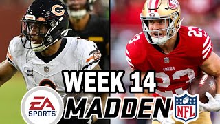 Bears at 49ers  Week 14 Madden Simulation [upl. by Onateyac]