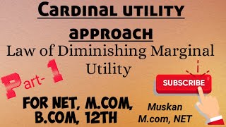 Cardinal utility approach Law of diminishing marginal utility part 1economics in Hindi [upl. by Ahseyn]