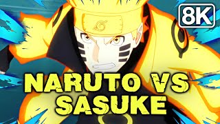 Naruto Vs Sasuke  Full Fight 8K Max Quality English Sub Final Battle Ending [upl. by Salas]