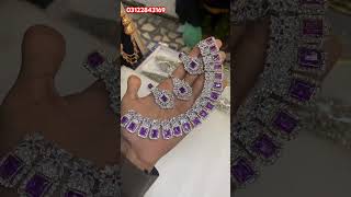 Zircon necklace sale zirconset jewellery viralvideo wedding zirconjewellery shorts ideas [upl. by Stempien237]