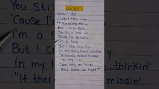 Halsey  Lucky  handwritten lyrics  halsey halseylyrics song lyrics trending [upl. by Adriene]