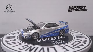 The Time Micro Showcase The Nissan Skyline GTR R34 from 2 Fast 2 Furious diecast [upl. by Letnuahc992]