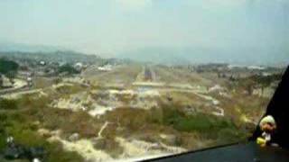 Cockpit view of a jet landing in Tegucigalpa Honduras Full landing [upl. by Atsilac552]