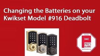 Changing the batteries on the Kwikset 916 Deadbolt [upl. by Eioj922]