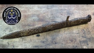 German WWI rare ersatz bayonet amp scabbard eb 55  Restoration movie  Rare ersatz bayonet [upl. by Sydney]